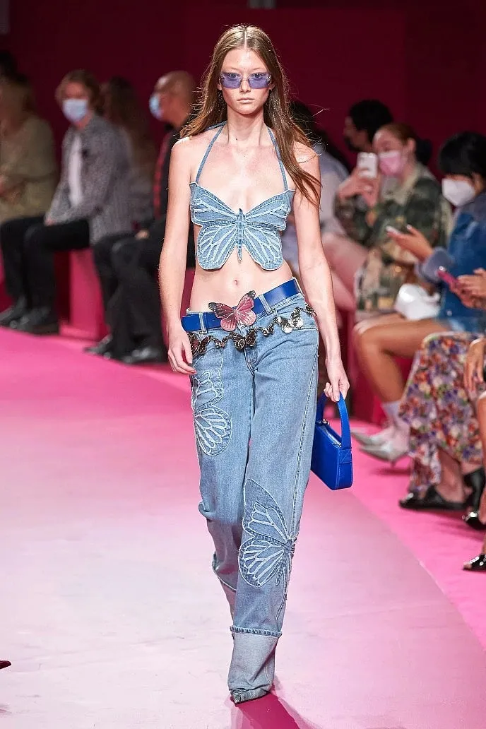 For spring/summer 2022, Blumarine had a sexy take on Y2K trends. Image: Vogue.com 