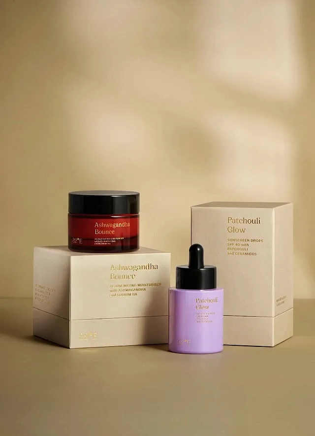 It’s a conservative release—the website lists two products, Ashwagandha Bounce and Patchouli Glow 