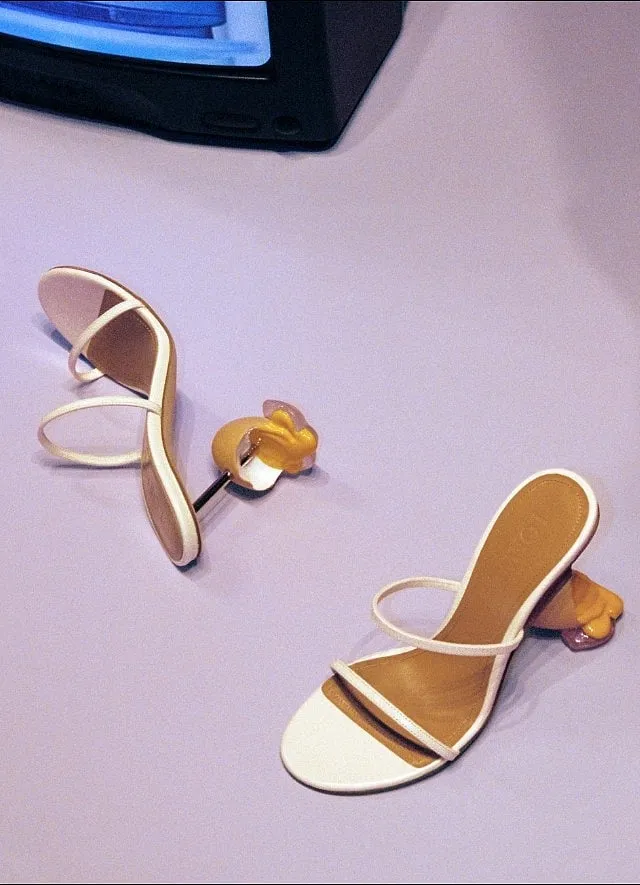 Jonathan Anderson's take on surrealism for Loewe saw stilettos with cracked eggs. Image: Istagram.com/loewe  