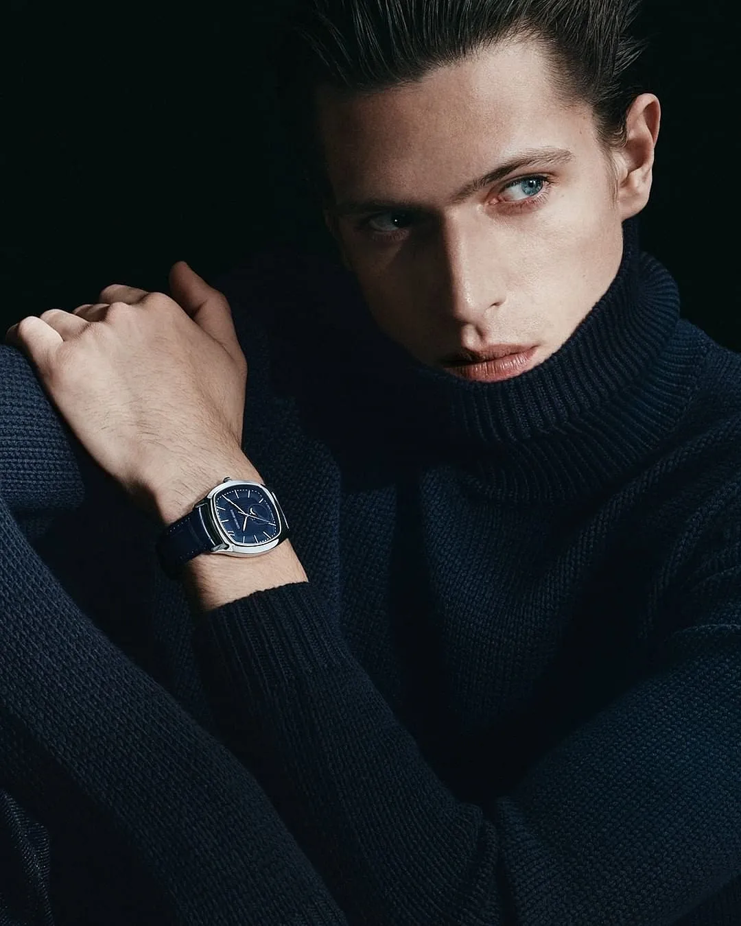 Giorgio Armani x Parmigiani FleurierThe Italian fashion house has teamed up with Swiss watchmaker Parmigiani Fleurier for ‘Giorgio Armani 11’—a reference to the number of the street in Milan where the designer’s headquarters is located. The unisex watch comes in a square-shaped case with curved corners, making it versatile enough to pair with a dress for a special occasion or jeans and shirt combination for a meeting. With only 200 limited pieces created in five variants (a grey or blue dial, rose gold with ivory or grey dial, and yellow gold with black dial), the dial’s design is a subtle nod to Armani’s sharp tailoring with stitching motifs and a logo that is reminiscent of the one found inside the Italian brand’s jackets.  