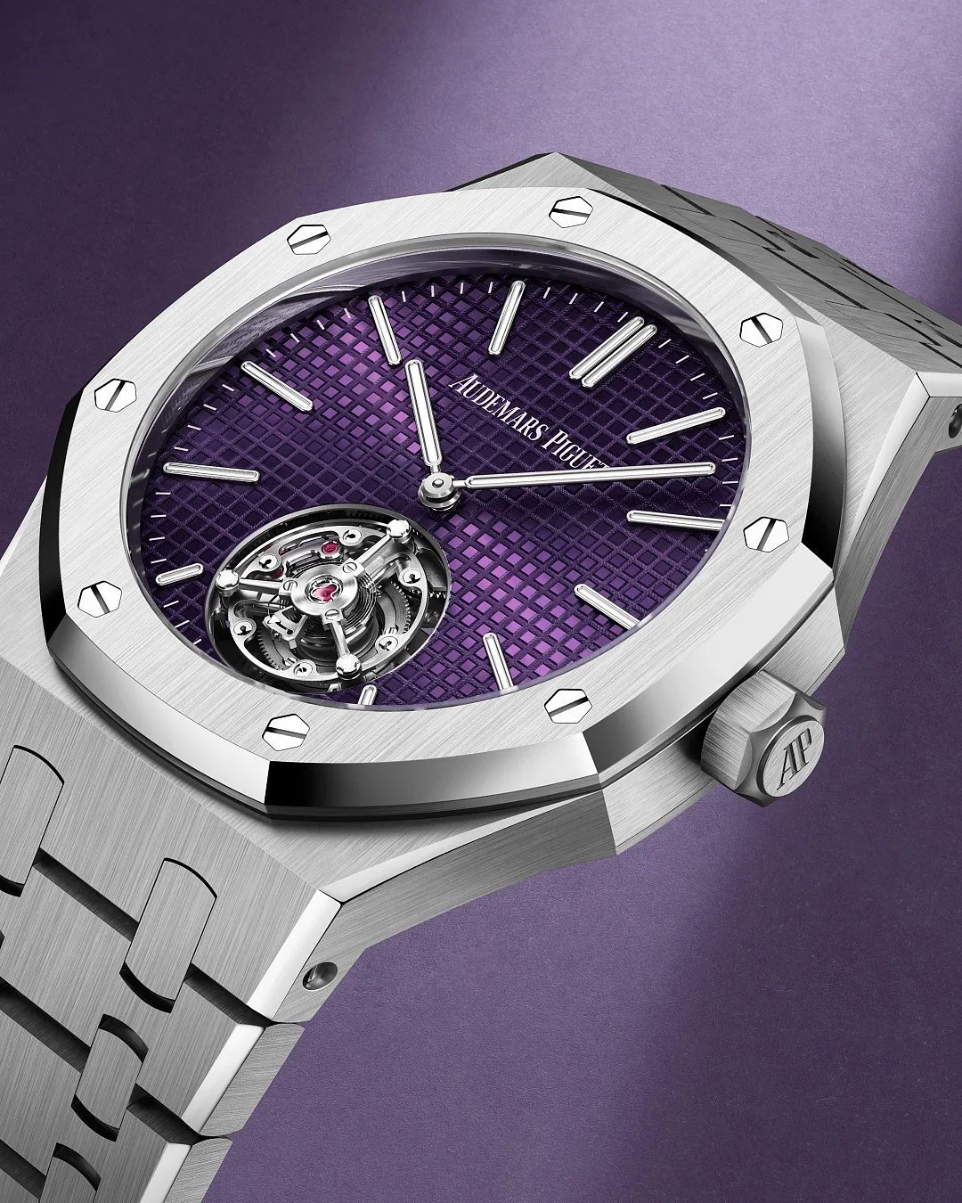 Audemars Piguet Royal Oak:Originally introduced in 1972, Audemars Piguet's Royal Oak collection recently got an update for its 50th anniversary comprising self-winding chronograph timepieces and a sleeker design update. If you're looking for something classic, the '3D Gold Signature' variant has the brand's signature sprawled across the dial in 24-carat gold. If you're not afraid of a little bling, the Bleu Nuit could be an option, as it comes in a bezel set in diamonds and sapphire crystals. In case you're looking to add colour to your wrist, the 'Royal Oak Selfwinding Flying Tourbillon Extra-Thin RD#3' comes in purple, the watchmaker's first self-winding flying tourbillon in a slim 37mm diameter. 