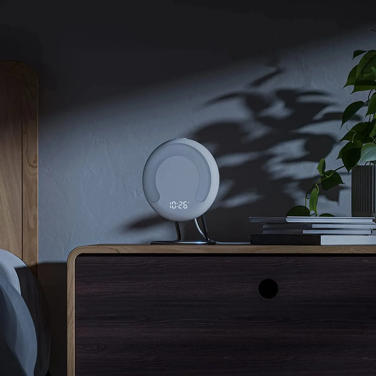 Amazon Halo RiseThis is probably the most unusual but surprisingly practical way of tracking your sleep. While some might assume that a fitness band or a smartwatch will do the trick, the device can measure body movement and breathing patterns to calculate your sleep metrics, simultaneously monitoring room temperature, humidity and light disturbances which affect the quality of your sleep. It only works for the person closest to the device and doesn’t have a camera or microphone to capture any questionable activities.  
