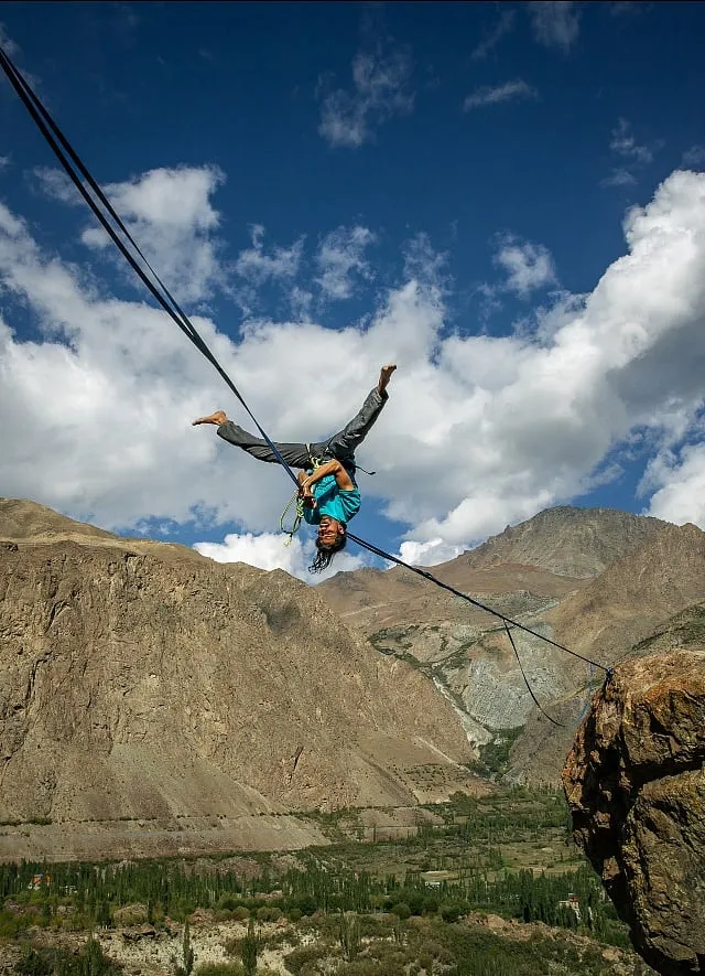 While it’s still fairly uncommon to slackline in India, let alone highline, the community has grown considerably over the years. Image: Damlemsang Vaiphei  Sang_ch