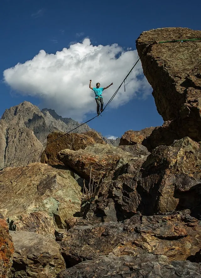 Highliners in India often encounter this invalidating reaction to their choice of lifestyle. To the uninitiated, the perceived risk of the adventure sport far outweighs any rush or joy it may bring. Image: Damlemsang Vaiphei  Sang_ch