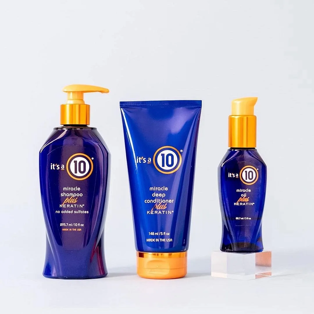 It’s A 10 Miracle Styling Oil Plus KeratinIf the name of this oil wasn’t suggestive enough, we’re happy to inform you that it is the closest you’ll get to the post-keratin treatment look without actually getting it done. It is supercharged with ingredients like sweet almond oil, argan oil, keratin amino acids and primrose oil to give your hair a salon-like rejuvenation, every time you apply some. Besides customary benefits like boosted shine, softness and UV protection, it also promotes the tractability of coloured and treated hair.₹ 1,170 onwardsShop here 