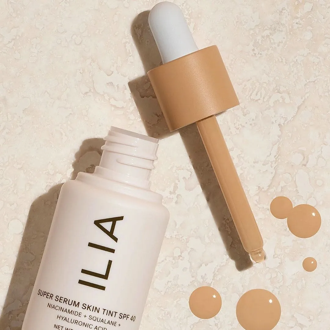 Ilia Super Serum Skin Tint SPF 40A favourite among beauty editors, this skin tint boasts a skincare-first approach to be the multi-tasking hero in your beauty arsenal. It’s a nourishment-boosting serum with squalane, niacinamide, aloe vera and hyaluronic acid; a skin tint with lightweight, perfect-for-everyday coverage, and also contains SPF 40 to protect your skin from sun damage. It spreads like butter, lending a glass-like sheen to the skin. Priced at ₹ 3,900 approx.Shop here 
