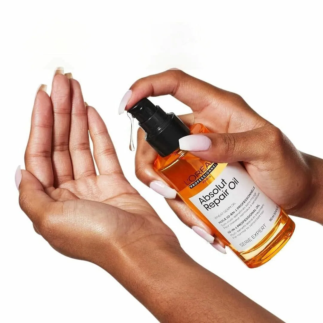 L’Oréal Professionnel Paris Absolut Repair Oil 10-in-1 Leave-in Serum If you love #Instragrammable luxe-looking hair, this hair oil deserves a spot on your shelf. Packed with wheat germ oil, it has a great slip to it which means it spreads all over your hair like a dream, leaving every strand nourished and hydrated. The best part? It offers great value for money. ₹ 1,200Shop here 
