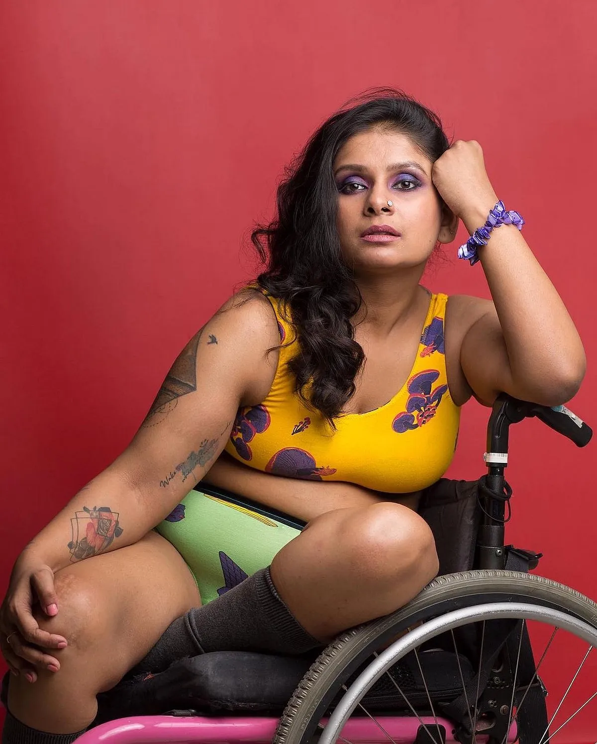  Virali Modi is a content creator, disability rights activist and India’s first wheelchair model featured here in a Tailor & Circus campaign 