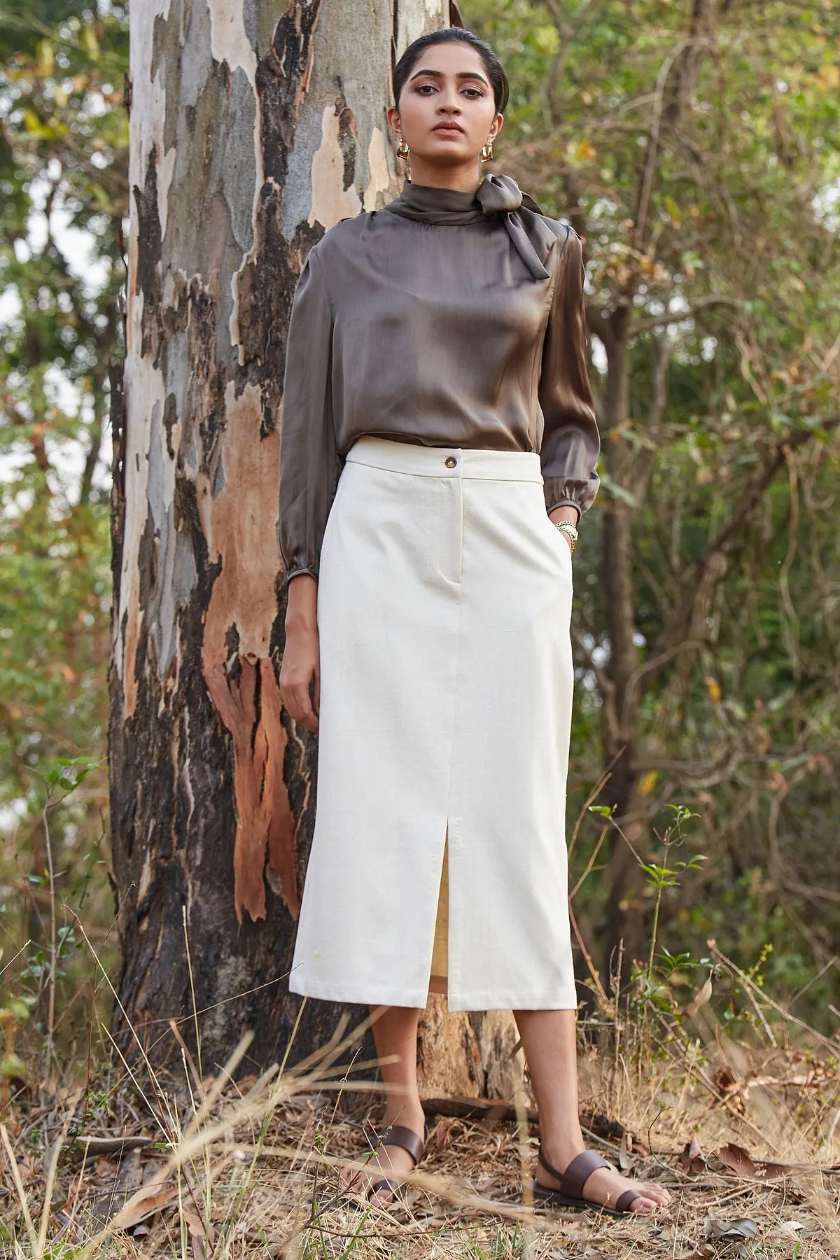 The Summer House:Did you know that denim is one of the most polluting garments, consuming 10,000 litres of water to create a single pair? The Summer House’s solution emerges  from their conscious, sustainable approach to fashion. Although they have a limited number of denim pieces in their collection, The Summer House’s jeans are handwoven in Gujarat and are 100 per cent recycled, using zero electricity and no dyes.Instagram:@thesummerhouse.in, Available at: Thesummerhouse.in 