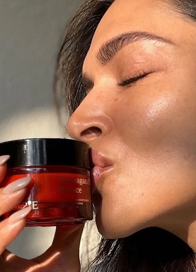 Deepika Padukone seen with her brand  82°E's launch product Ashwagandha Bounce, a moisturiser for all skin types Image: Instagram.com/deepikapadukone 