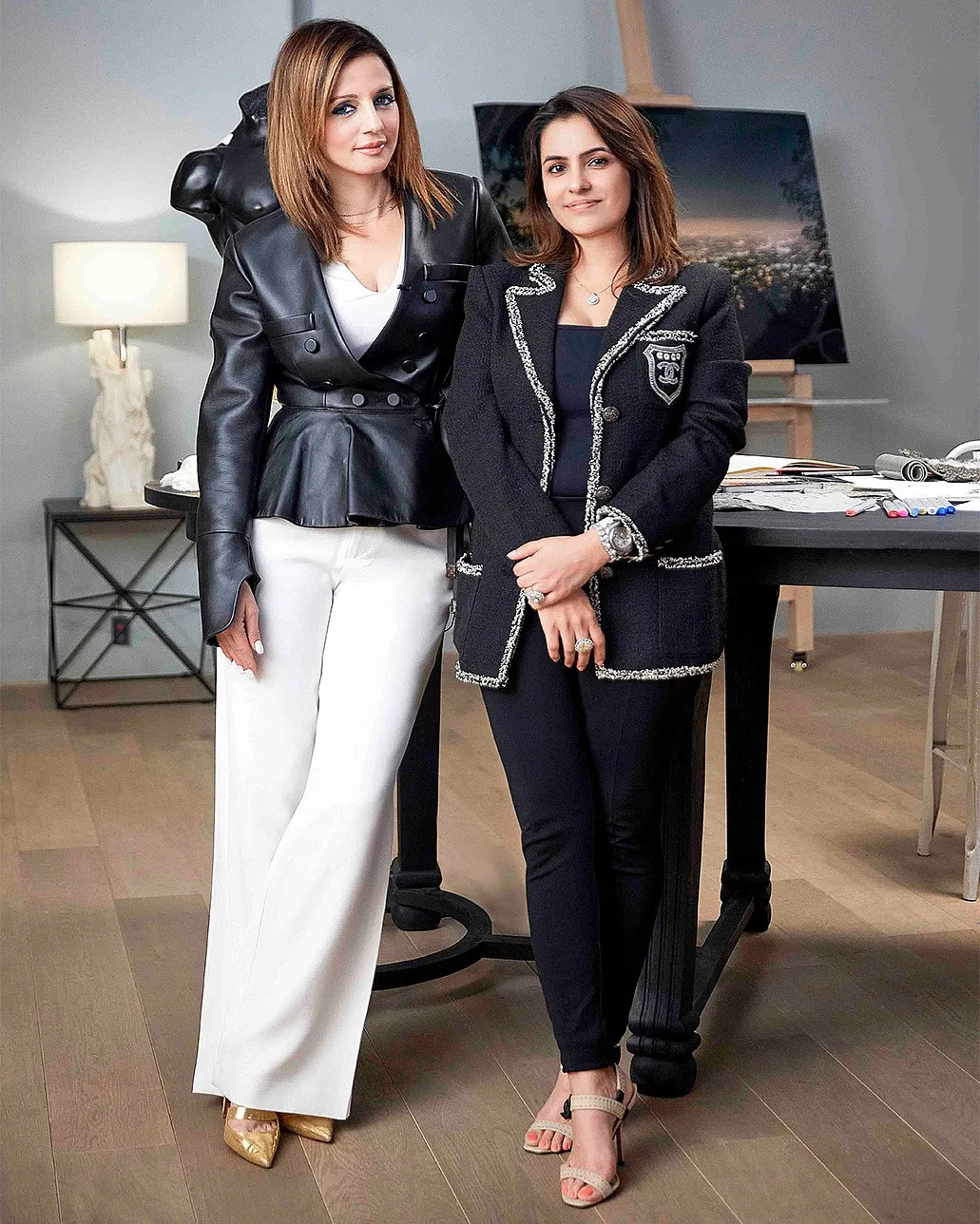 Sussanne Khan unveiled her first jewellery collection, in collaboration with Ateet and Pavitra Gandhi (pictured here) of Pure Facets 