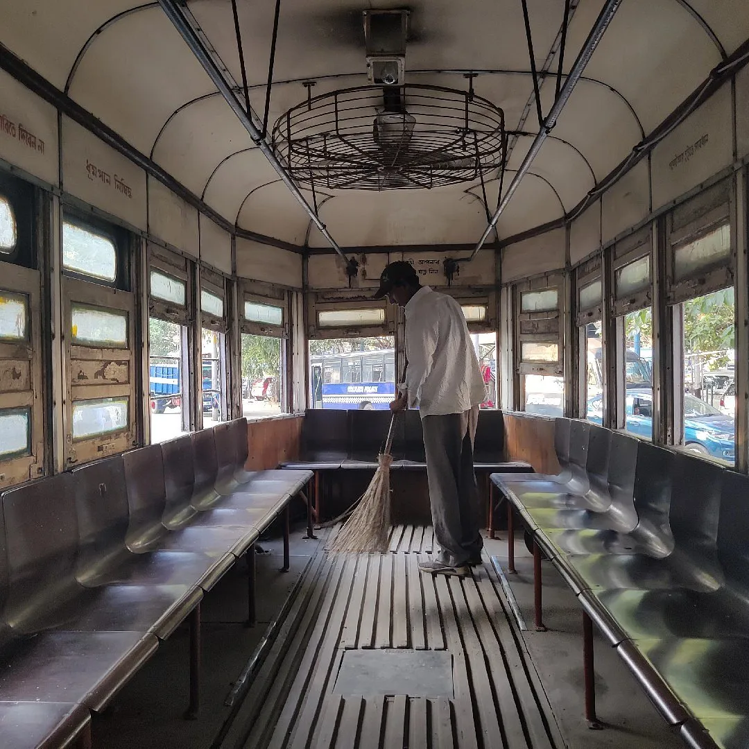 The tram's interiors. Image: Sagnik Gupta 