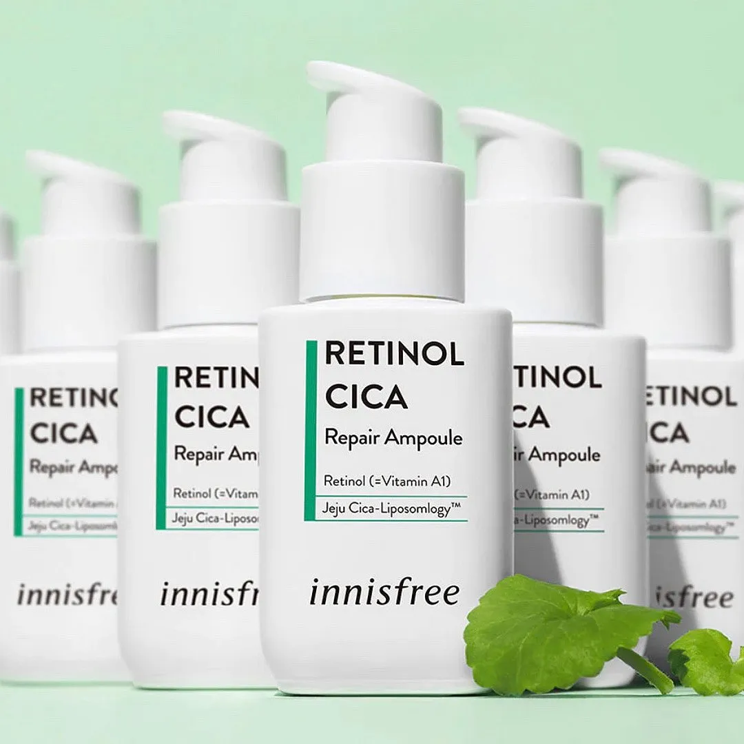 Retinol Cica Repair Ampoule, InnisfreeIncorporate retinol in your skincare routine in a failproof fashion with this serum-textured ampoule that barely lets your skin know that it came in contact with the ingredient, from an irritation point of view. Supercharged with Cica (Centella Asiatica), this serum’s double-action involves resurfacing as well as soothing and plumping the skin, making it appropriate for those as early as in their late 20s.Priced at ₹ 2,850Shop here 