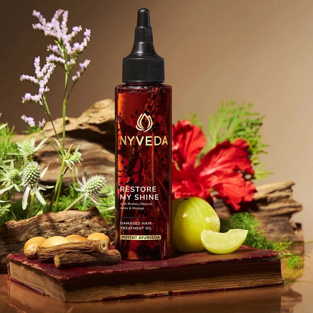 A product from Nykaa's newly-launched Ayurvedic wellness brand Nyveda 