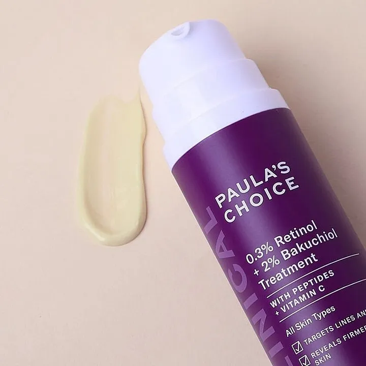 0.3% Retinol and 2% Bakuchiol Treatment, Paula’s ChoiceIf you identify as someone who is perpetually confused between retinol and bakuchiol, this is the serum that can put an end to your fix. The serum works like a treatment for maturing skin as it bets on the benefits of accelerated collagen production and cell renewal to alleviate the signs of ageing. While retinol does play a key role in resurfacing the skin, peptides, bakuchiol, ceramides and hyaluronic acid work on hydrating and plumping the skin, giving a taut appearance, free of dry patches, enlarged pores and wrinkles.Priced at ₹5,000Shop here 