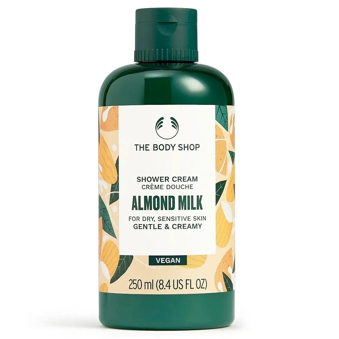 Almond Milk & Soothing & Caring Shower Cream, The Body Shop This shower cream from The Body Shop is supercharged with almond milk, vitamin E, glycerin, honey, sweet almond oil and sunflower oil to tame irritation and redness that occurs often on dry and sensitive skin. Trust this dense shower cream to cleanse the skin without aggravating the sting. Priced at ₹ 495Shop hereImage: www.thebodyshop.in 