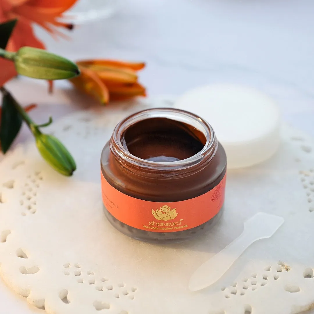 Balance Oxygenating Mask, Shankara NaturalsFabricated primarily for the kapha skin type, or skin that is prone to oiliness, dullness, enlarged pores and a thicker epidermis, red clay is the ingredient that headlines this face mask along with manjistha, menthol, white clay, green tea, aloe vera and red sandalwood among others. The purifying blend provides a deep-cleansing effect, leaving the skin fresher and free of impurities and excess sebum.Priced at ₹2,450Shop here 