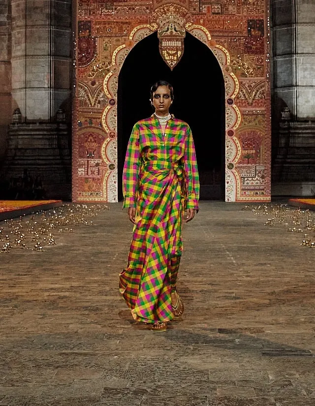 The show had silk lungis with half-tucked shirts  