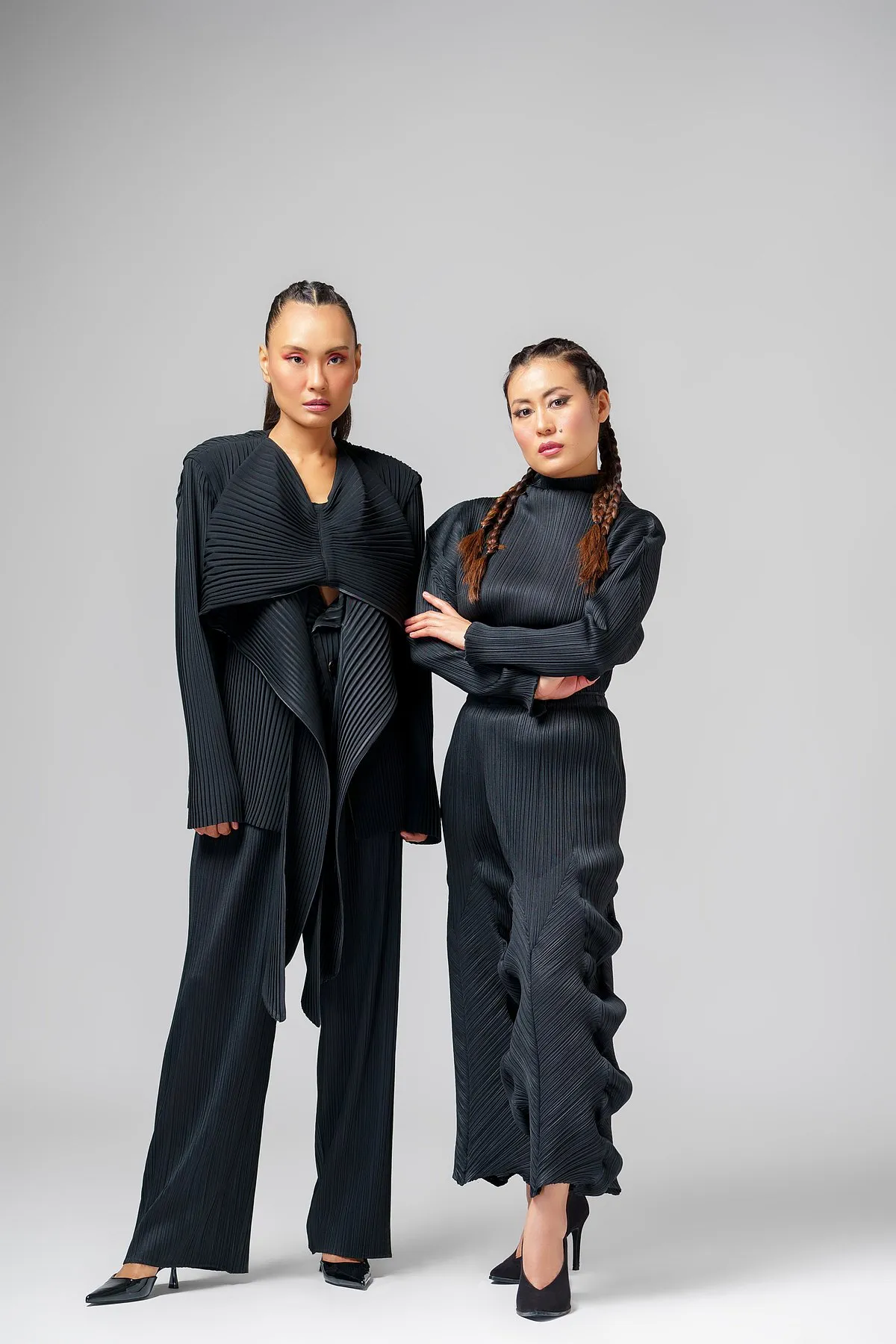 The exhibit also has a projection of the many ways and techniques in which Miyake’s clothes are made, putting creativity, pragmatism and technology to best use. Image: Vikram Bawa 