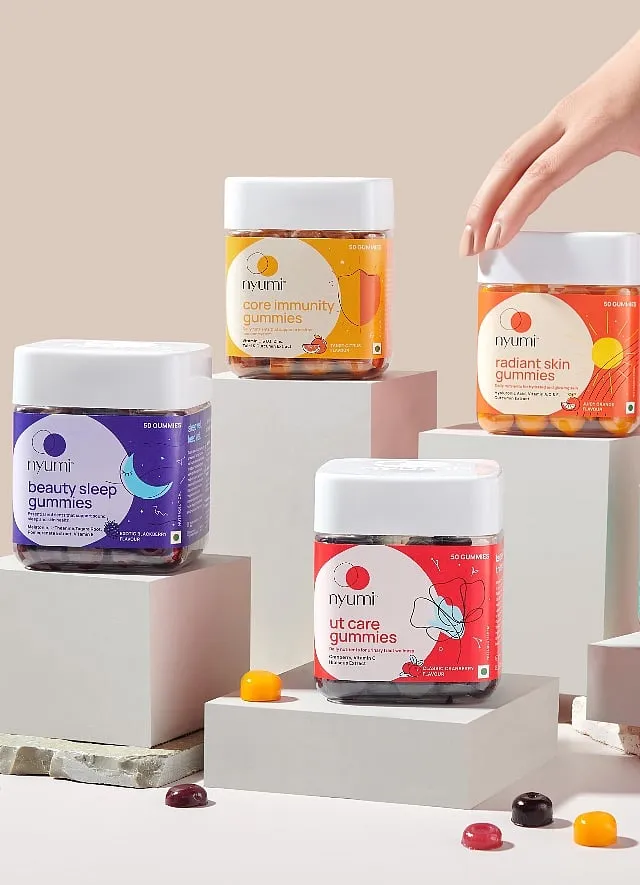 Nyumi’s Radiant Skin gummies contain 100 per cent of the required daily allowances for vitamins A, C, D and E which are essential for good skin health, says Ananya Agarwal 