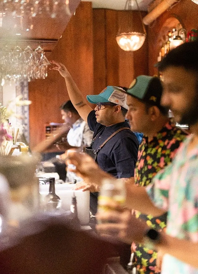 Arijit Bose of Countertop India behind the bar at O Pedro 