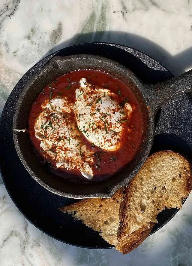 The menu remains uncomplicated and predominantly vegetarian (with a notable reliance on eggs) 