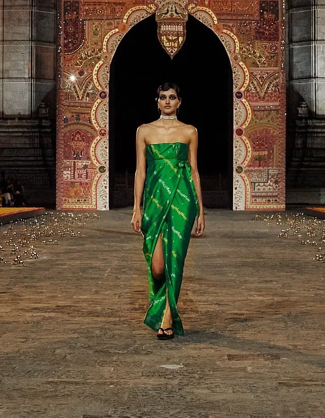 The use of saturated colours, intricate designs and luxurious fabrics on dresses  were among the selection of apparel on display 