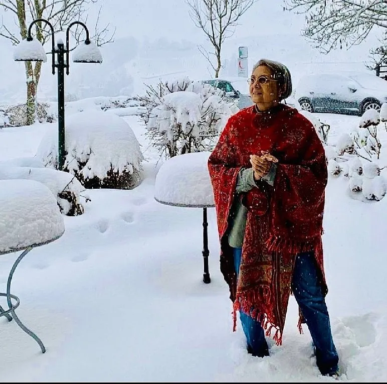 Ma Anand Sheela at home in Switzerland. Image: Ma Anand Sheela 