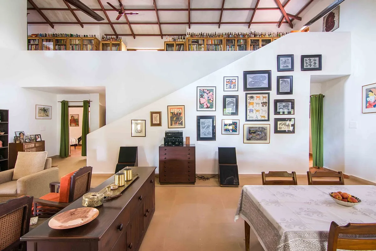 Salban Homestay, Kanha Tiger Reserve (Madhya Pradesh)When Sheema, a writer and publisher in her previous life and Jhampan, a wildlife conservationist left the woes of the city behind to start a life in the midst of nature, it was no surprise that a homestay in the heart of Kanha Tiger Reserve with a rich library came to life. Salban’s library sits in a long, open corridor on the first floor, with cupboards dedicated to books on natural history, travel books, books on food and wine, fiction, art and so on. Image: Meghana Kulkarni 