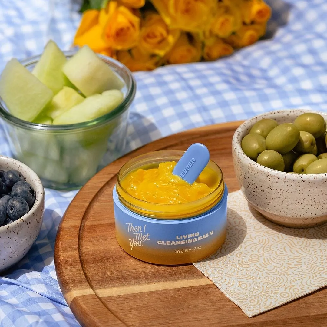 Living Cleansing Balm, Then I Met You Besides the mango sorbet-like texture of this cleansing balm, it does its job extremely well. The formulation of this multiple award-winning balm comprises sea buckthorn, olive oil, grape seed oil, vitamin E and a bunch of other botanical oils. Needless to say, the texture and fragrance of the balm make it a sensorial treat.Priced at ₹ 3,100 approximatelyShop hereImage: Instagram.com/thenimetyou 