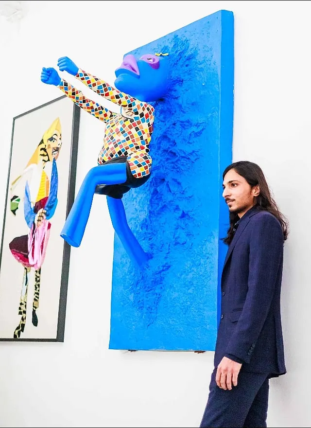 Artist Viraj Khanna showcased sculptures and paintings at the event 