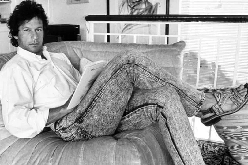 Off the cricket field, Khan espoused the affluent, rock-and-roll generation of Pakistan who partied with the British aristocracy. Image: Twitter 