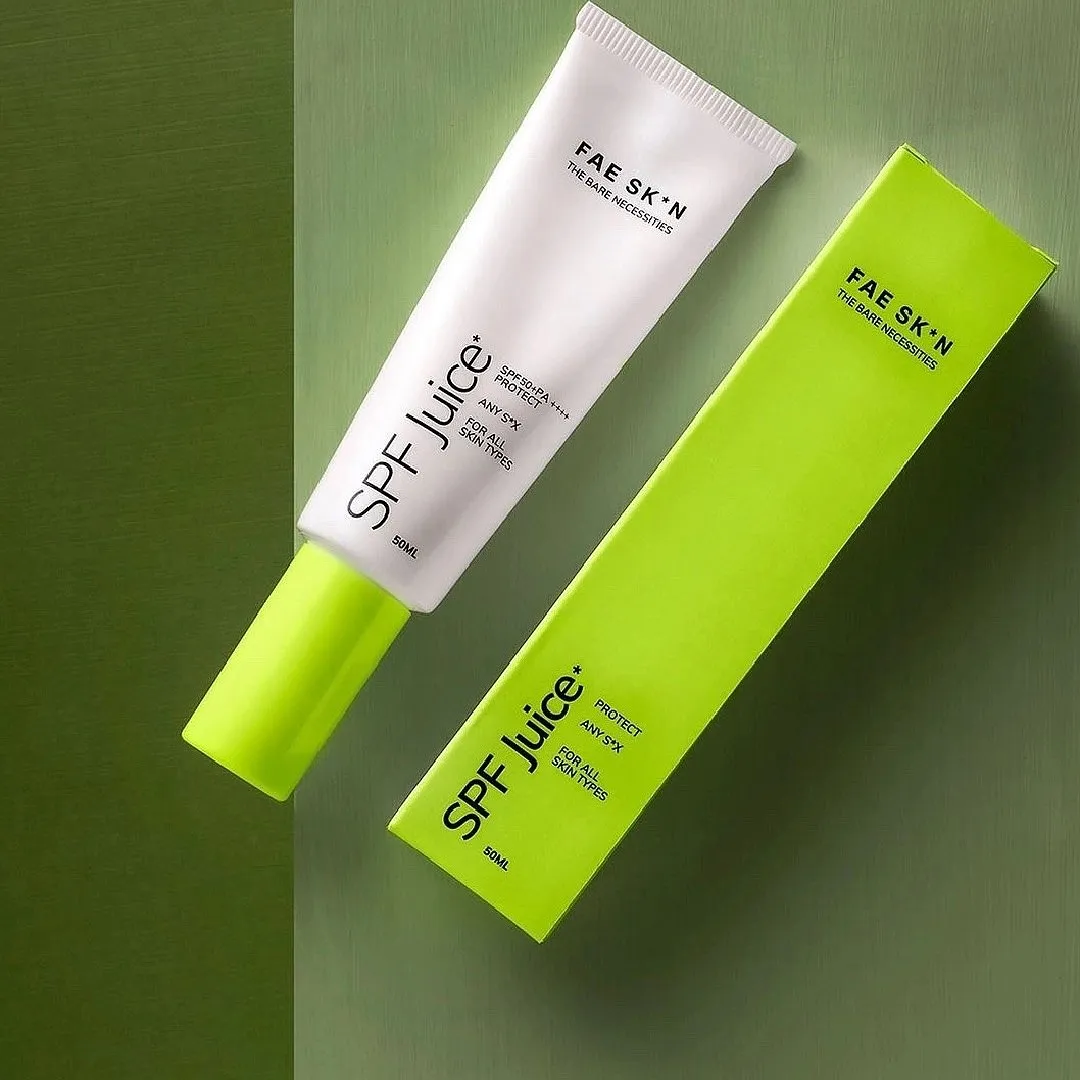 Homegrown beauty brand FAE Skin launched SPF Juice, a chemical sunscreen that disappears into the skin, almost instantly. It's fair to think that this was done in response to the constant demand for user-friendly sunscreens. Image: Instagram.com/faebeauty 