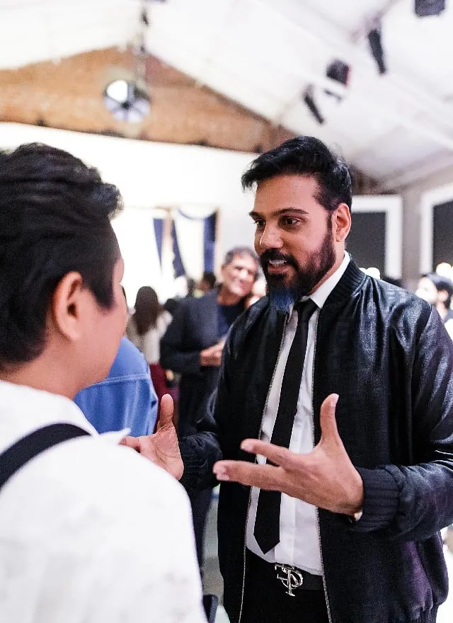 Shane Peacock of designer duo Falguni and Shane Peacock showcased a couture piece at the event 