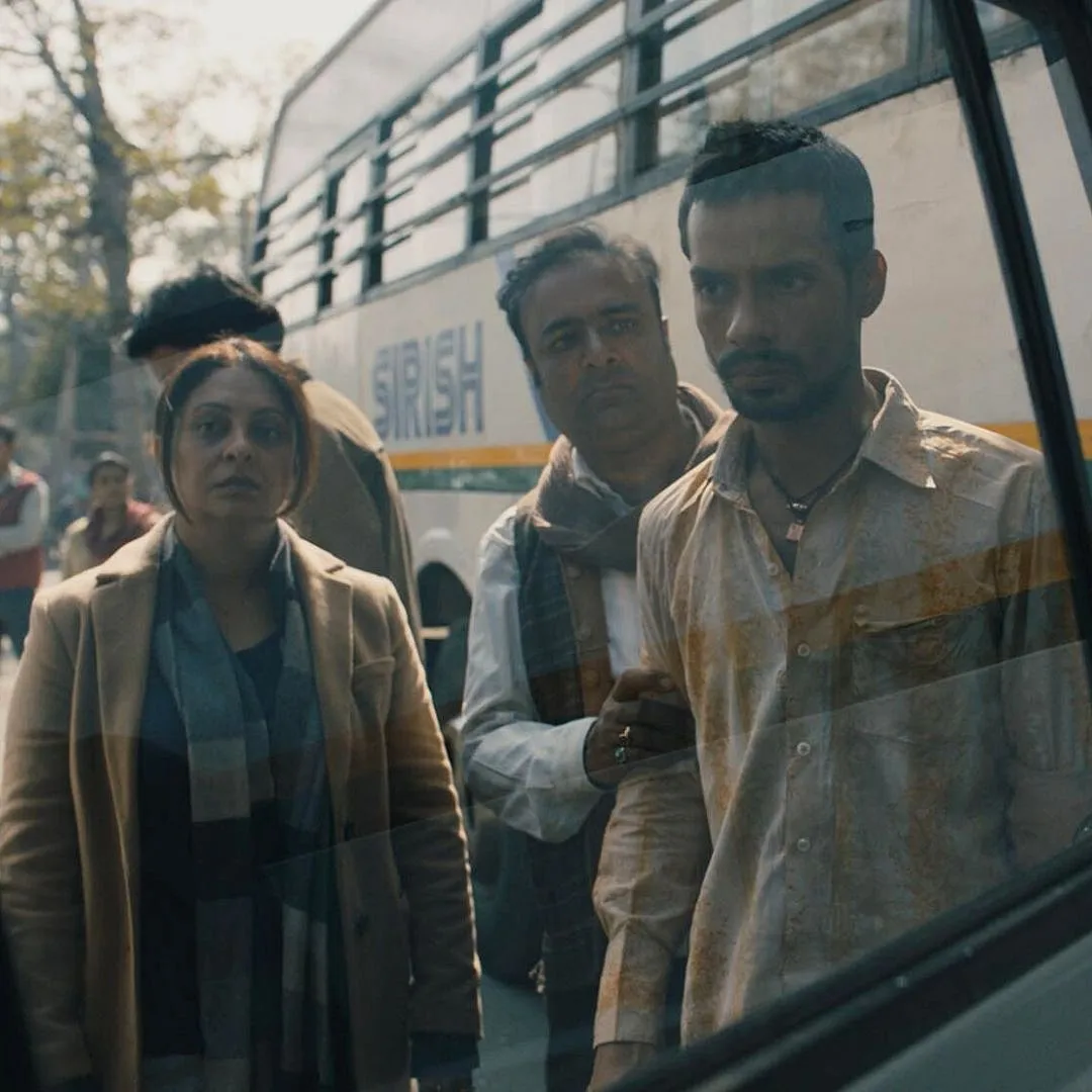 While the performances in Delhi Crime Season One hit the perfect notes, the scenes involving the interrogation of the woman who was assaulted can be triggering to watch. Image: Netflix 