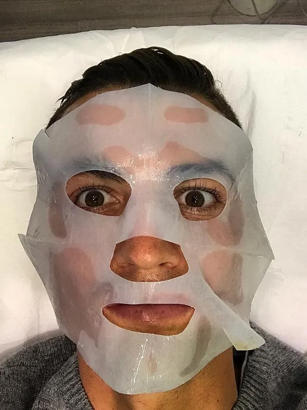 A snippet of Christiano Ronaldo indulging in a sheet mask. Image: Instagram.com/cristiano 