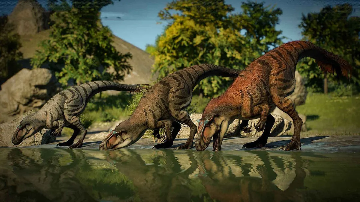 Jurassic World Evolution 2In this game, you will take on the role of building and managing a dinosaur theme park. As you engineer new breeds, build sturdy pens, and select staff to care for your bloodthirsty dinosaurs, you must be mindful of their territorial instincts and potential turf wars with other species. It's like spinning plates, but one plate is a T-Rex, and another is a pack of Velociraptors. If you drop the plates, your visitors could end up as dinosaur food. However, if you successfully manage your park, you can create peaceful nature reserves and potentially even manage escaped dinos across the United States in the campaign mode. Additionally, there are Challenge and Sandbox modes where you can build traditional parks and even include flying and marine reptiles. For fans of the films, the Chaos Theory mode allows you to take over failed Jurassic Parks and try to do a better job. All PlayStation Plus members can download Jurassic World Evolution 2 for PlayStation 5 and PlayStation 4.  