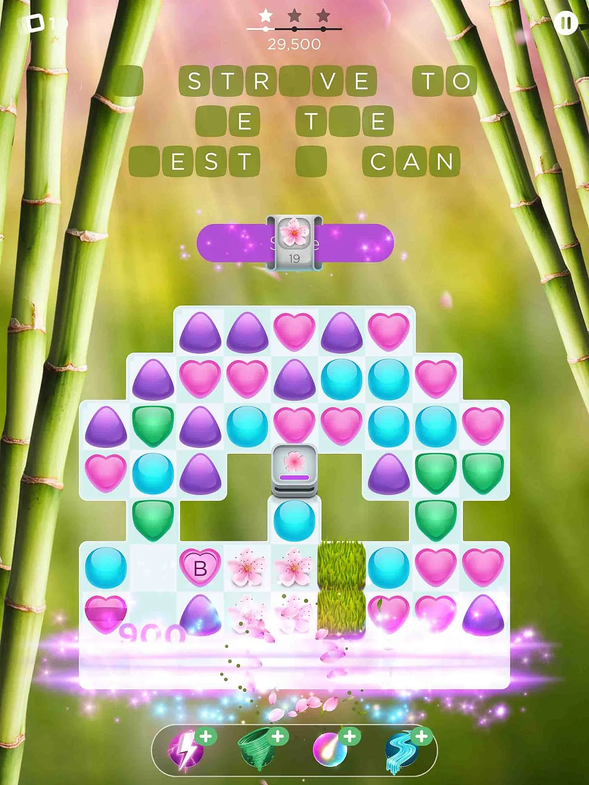 Bold Moves+Bold Moves+ is a game that combines a match three-word puzzle with inspirational quotes, helping players on their journey of personal growth. The game challenges players to match three colours, collect letter tiles, and overcome obstacles to reveal motivational phrases from famous personalities. As players progress through nature-inspired levels, they earn rewards and unlock boosters to enhance their strategy skills. Daily rewards, peaceful environments, and the ability to share quotes make Bold Moves+ more than just your average mobile game. 