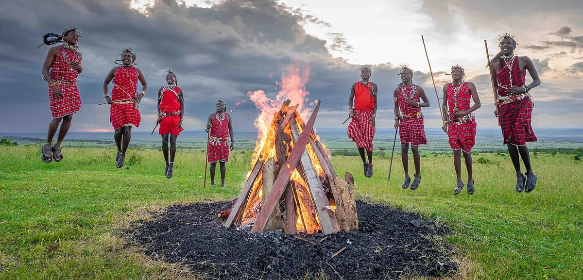 The Maasai jumping dance, performed by the men of the tribe. Image: Sarova Hotels & Resorts  huzeifa