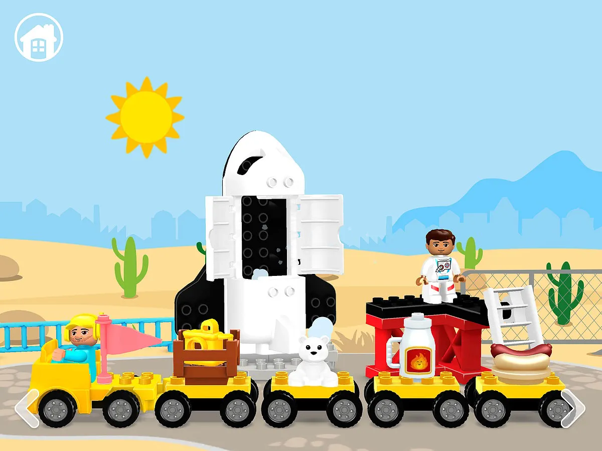 LEGO DUPLO WORLD+ LEGO DUPLO WORLD+ offers a range of open-ended play experiences that include animals, buildings, fun vehicles, and trains to inspire imagination through learning. Families can explore each scene to discover how everything operates, and have fun playing with it. The game is further designed to support Multi-Touch, enabling families or large groups to play together and on the go, sharing learning experiences and adventures. 