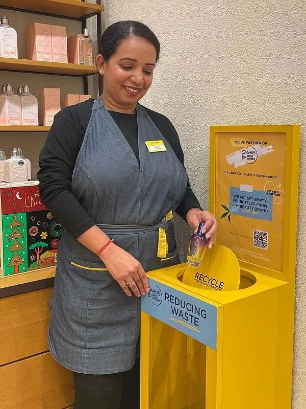 Brands like L’Occitane, Kiehl’s and The Body Shop have devised sustainability-promoting plans and programmes and activated them in stores. Image: Instagram.com/loccitaneindia 