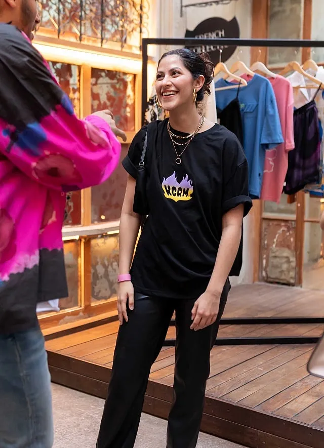 Sakshi Shivdasani in Kilogram by Kanika Goyal who is careful of the recipient of gifts, selecting someone who aligns with the brand's values and people she can build a nurturing relationship with over time 