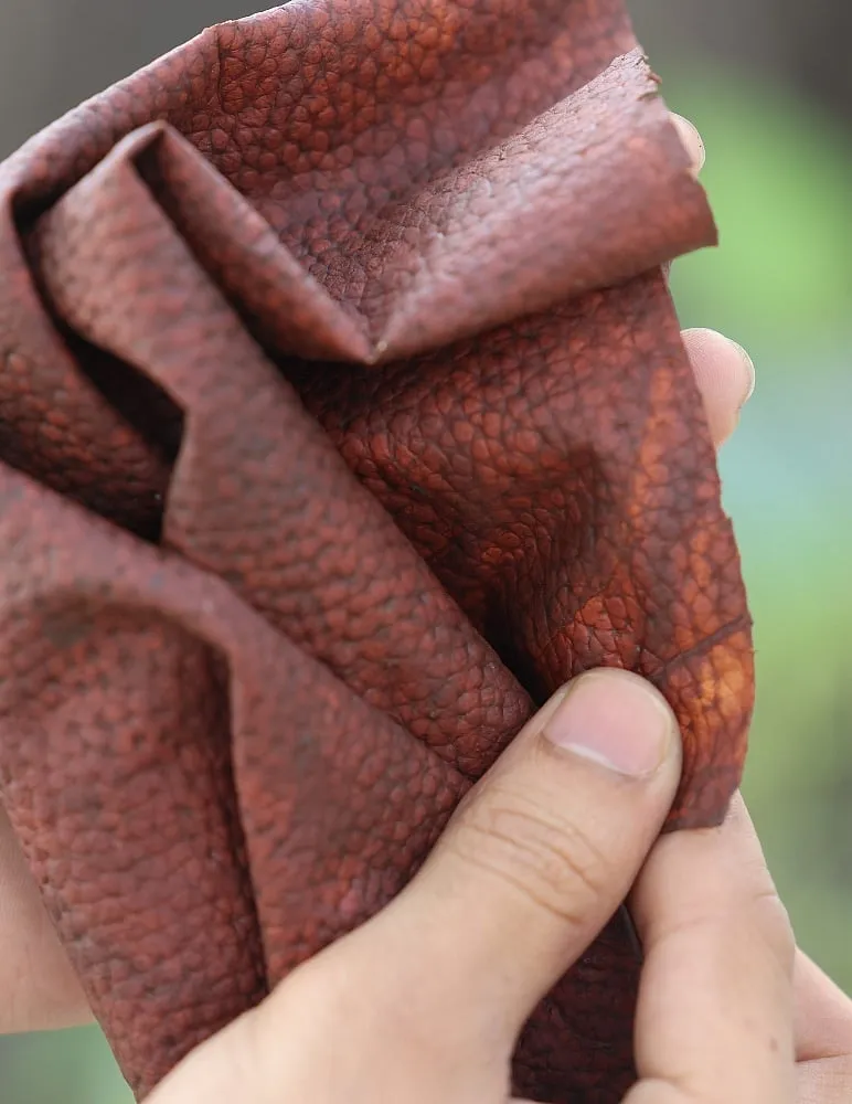 The next big focus for the company is floral leather or ‘fleather,’ a vegan and wholly sustainable alternative, and one that closely mimics the properties of leather 
