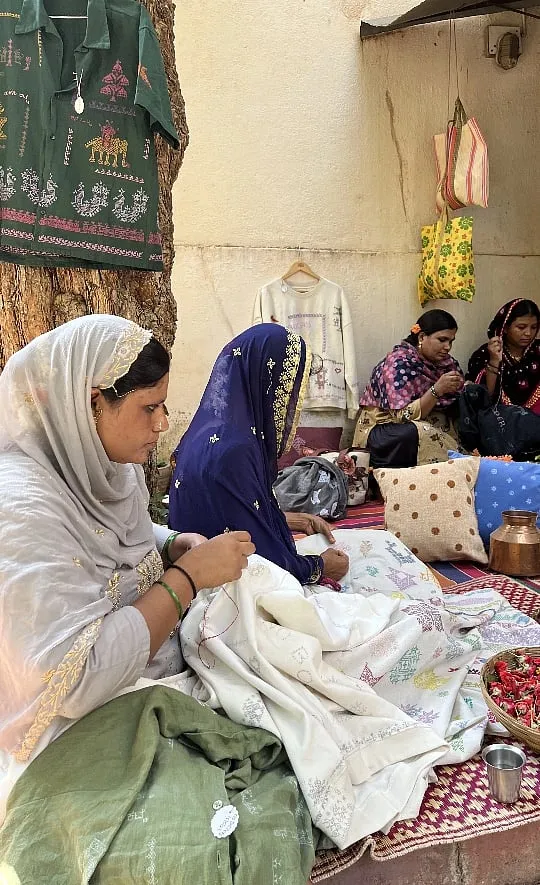 Earlier this month, she launched ‘No Borders In-House’—a discovery and delivery of almost-forgotten craft clusters across India, starting with the craft of Kasuti from North Karnataka 