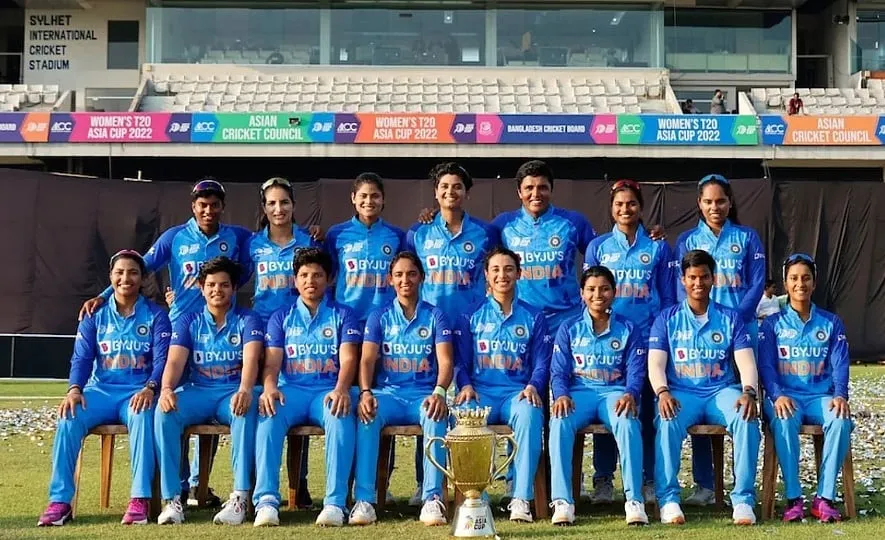Indian women's cricket team for Asia Cup, 2022. Image: bcci.tv 
