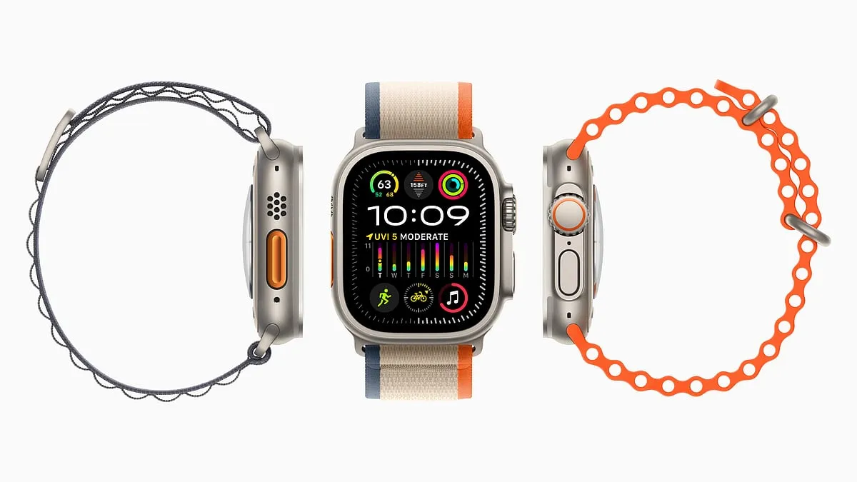 Apple Watch Ultra 2The Apple Watch Ultra 2 is perhaps the Hercules of smartwatches that marries next-gen tech with Planet Earth's best interests. Forget what you knew about rugged smartwatches; this device is an all-in-one powerhouse that's just as at home on a mountain trail as it is in your local spin class. Boasting the revolutionary S9 SiP chip, it's a beast under the hood and a beauty on your wrist. The device introduces a double-tap gesture that's so intuitive, it's like the watch reads your mind. Or maybe it's just that 4-core Neural Engine working double-time. And that display? It burns at a retina-searing 3000 nits. Moreover, it carries the same 36-hour battery life—because the last thing you want is for your watch to conk out mid-adventure.But let's get real: Apple didn't just stop at making the Ultra 2 a tech marvel. It's also a poster child for Apple's eco-friendly future. For the first time, you can go carbon-neutral with your Apple Watch purchase, syncing perfectly with Apple's ambitious 2030 carbon-neutral target. ₹89,900 