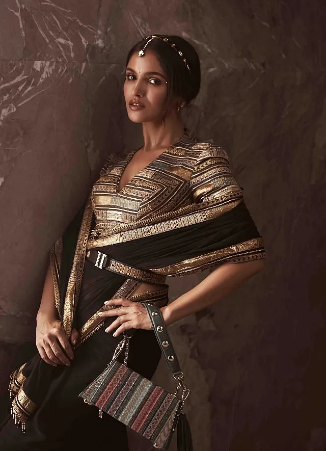 “I have had the ‘TT’ logo made into a pi, as I like its infinite possibilities. So instead of  the full name, we use this pi symbol on belts, bags, discreetly in prints, and on geometric borders or medallions on embroideries,” says Tarun Tahiliani 