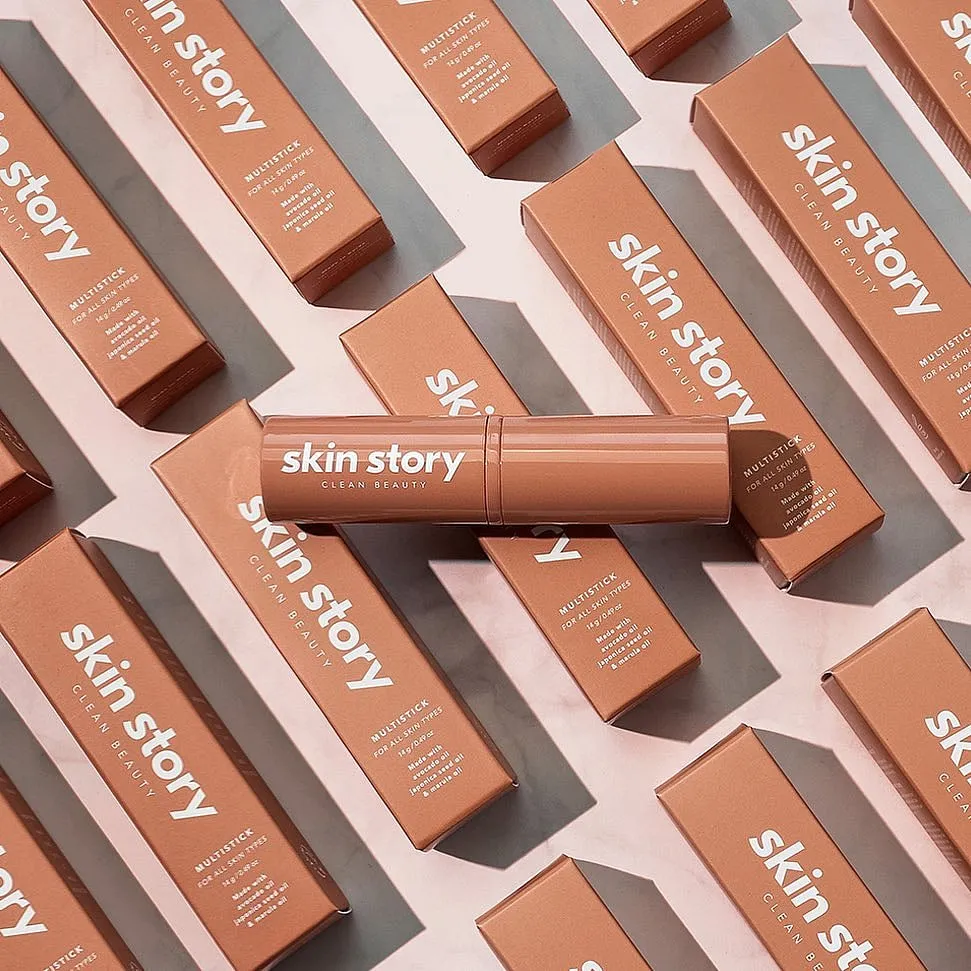 Multistick–Legacy, Skin StoryYour search for a rosy nude shade that complements brown skin comes to an end as you cop this product from UAE-based make-up brand Skin Story. Packaged in a sleek yet sturdy peachy-brown case, it can be swiped on the cheeks, lips and eyes for a monotone make-up look, or simply one that appears naturally flushed. The formulation is enriched with hydrating ingredients such as avocado, marula and camellia seed oil and features a colour pay-off that’s just right—neither invisibly light nor too heavy.Shop at skinstory.coPriced at ₹ 3,600Image: Instagram.com/skinstoryme 