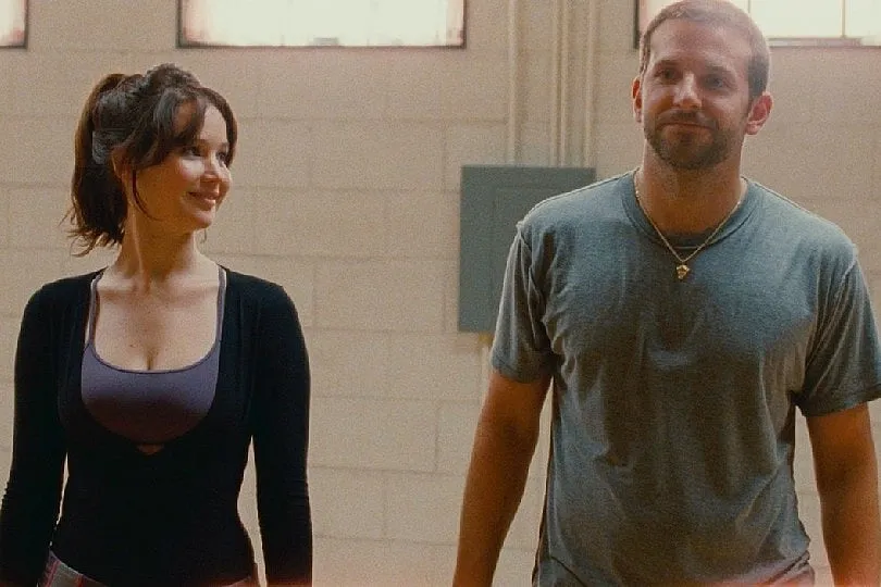 Pat and Tiffany talk openly about their mental health conditions in Silver Linings Playbook. Image: Rotten Tomatoes 