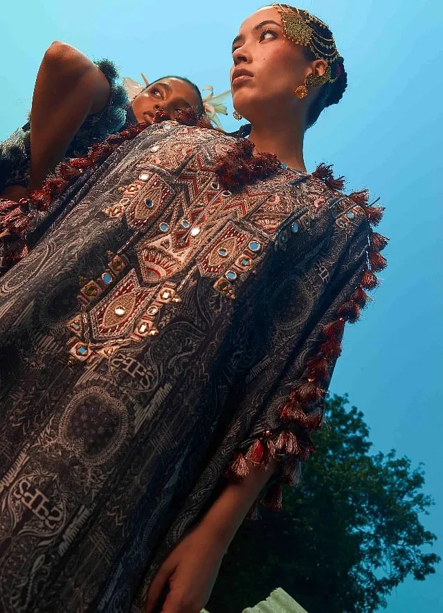 Payal Singhal’s ‘PS’ logo has been subtly incorporated into one of her signature prints 